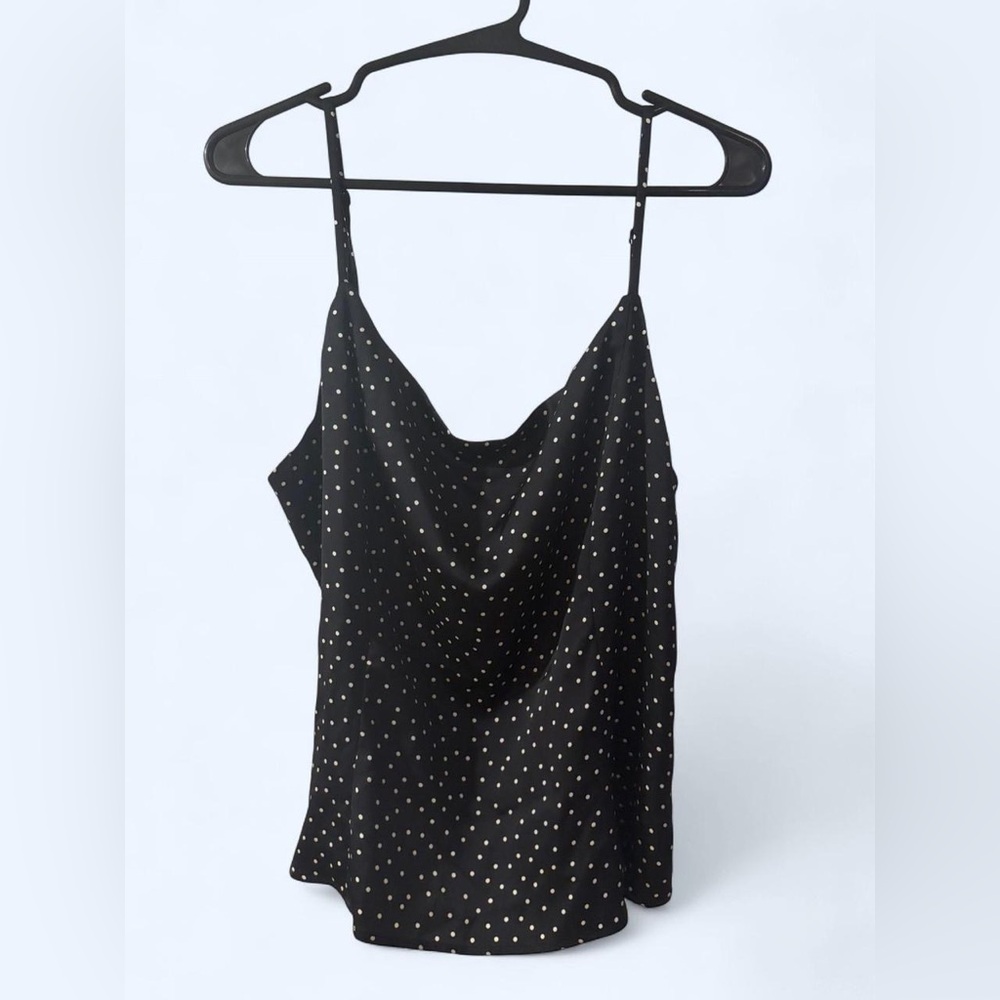 Unworn Black Polka Dot Reformation Isla Top size 12